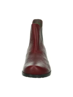 Leder-Chelsea-Boots in Rot