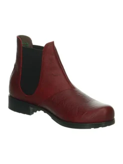 Leder-Chelsea-Boots in Rot