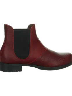 Leder-Chelsea-Boots in Rot