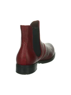 Leder-Chelsea-Boots in Rot