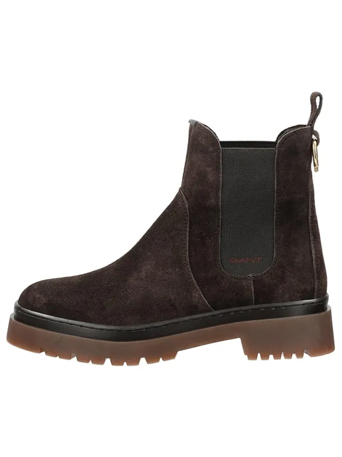 Leder-Chelsea-Boots "Aligrey" in Braun