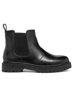 Leder-Chelsea-Boots "Bleyze" in Schwarz