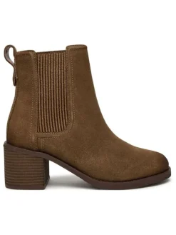 Leder-Chelsea-Boots "Chamberly Top" in Hellbraun
