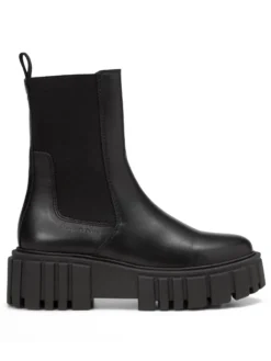 Leder-Chelsea-Boots "Christel" in Schwarz
