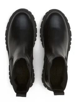 Leder-Chelsea-Boots "Christel" in Schwarz