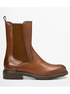 Leder-Chelsea-Boots "Cosi" in Hellbraun