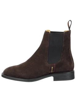 Leder-Chelsea-Boots "Fayy" in Braun