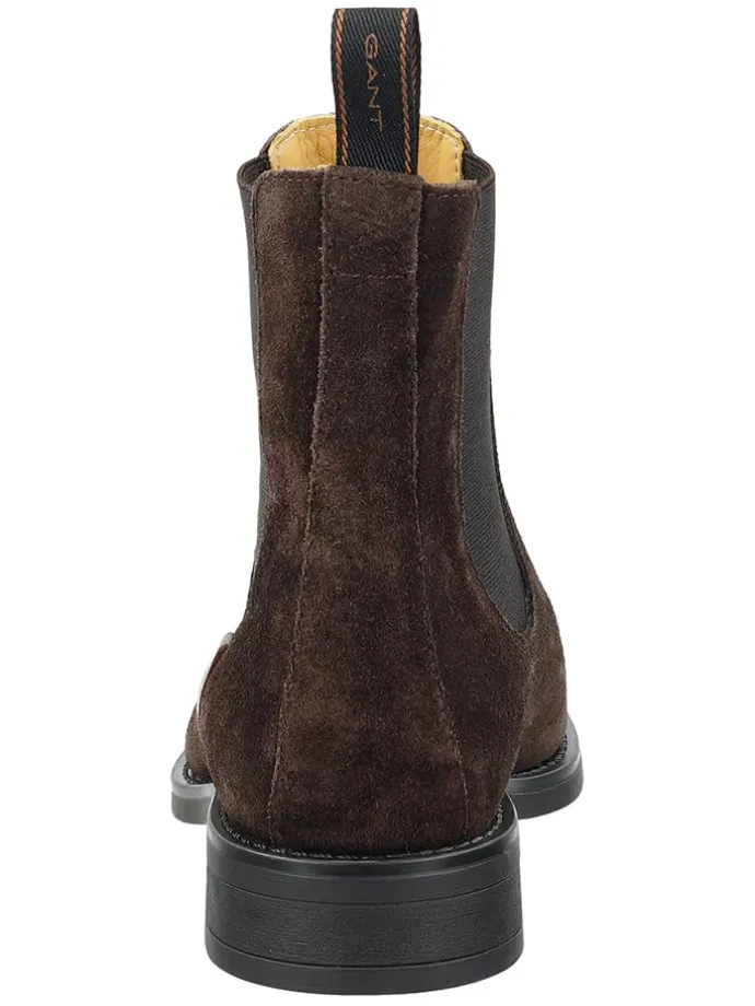 Leder-Chelsea-Boots "Fayy" in Braun