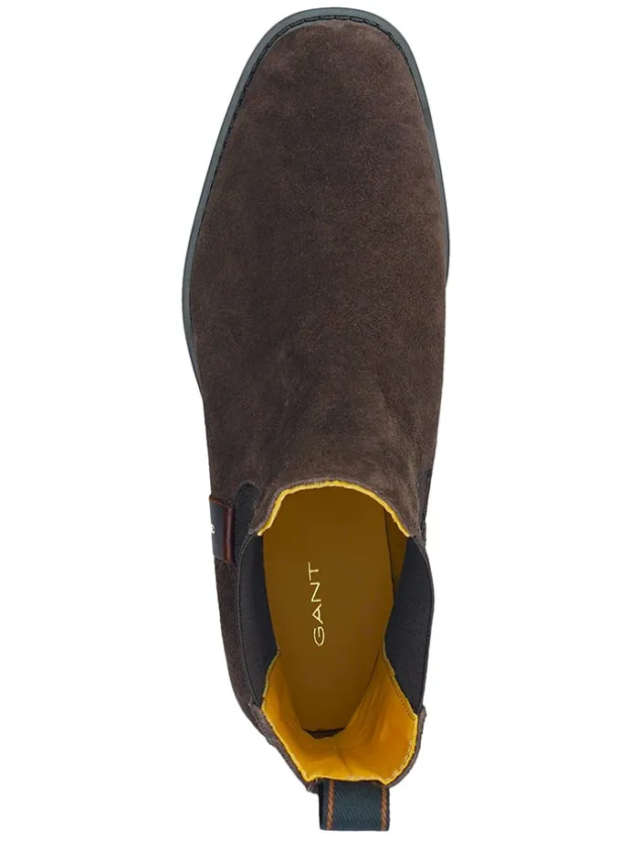 Leder-Chelsea-Boots "Fayy" in Braun