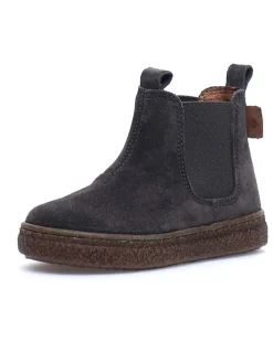 Leder-Chelsea-Boots "Figus" in Anthrazit
