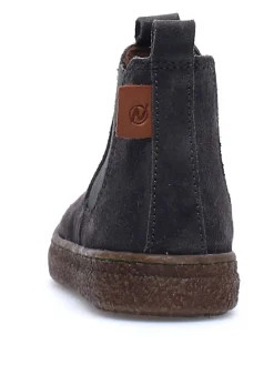 Leder-Chelsea-Boots "Figus" in Anthrazit