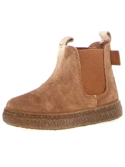 Leder-Chelsea-Boots "Figus" in Hellbraun