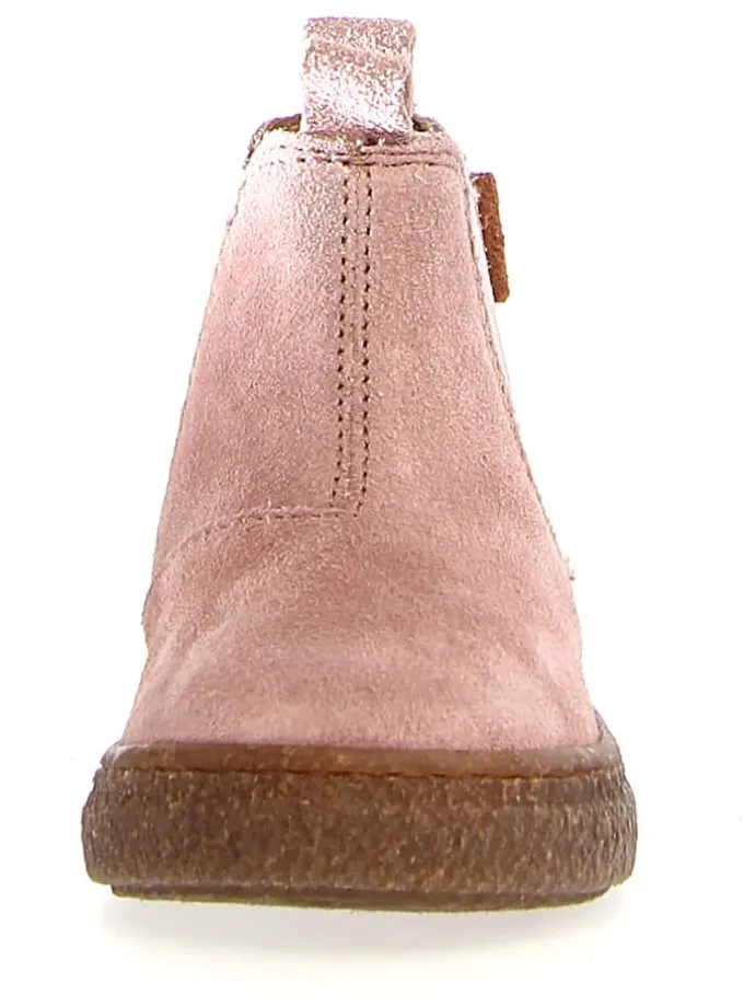 Leder-Chelsea-Boots "Figus" in Rosa