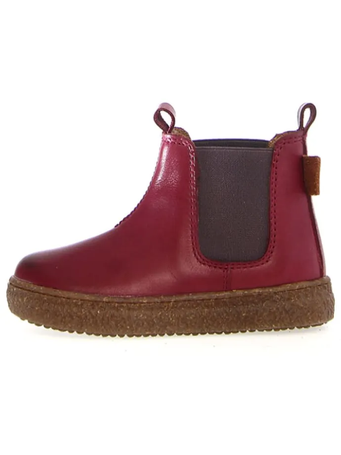 Leder-Chelsea-Boots "Figus" in Rot