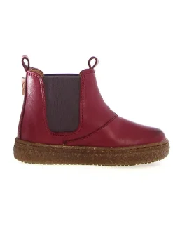 Leder-Chelsea-Boots "Figus" in Rot
