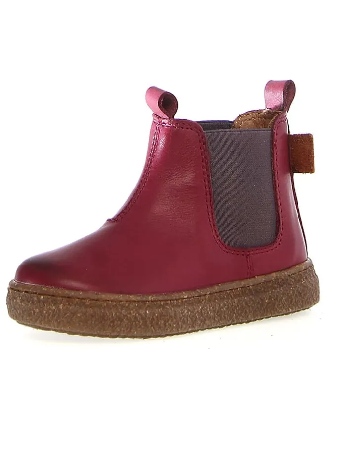 Leder-Chelsea-Boots "Figus" in Rot