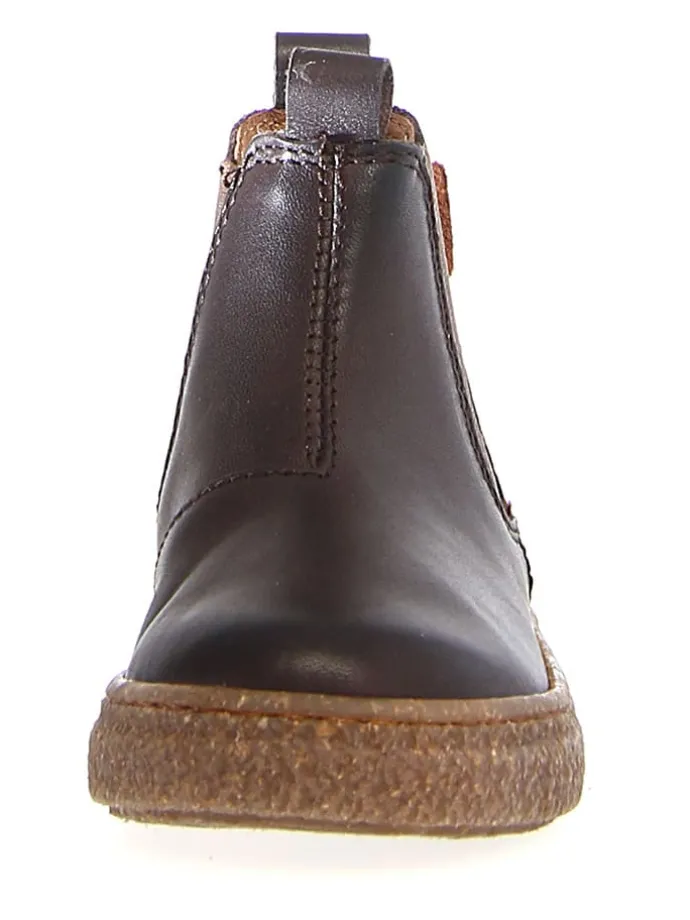 Leder-Chelsea-Boots "Figus" in Dunkelbraun