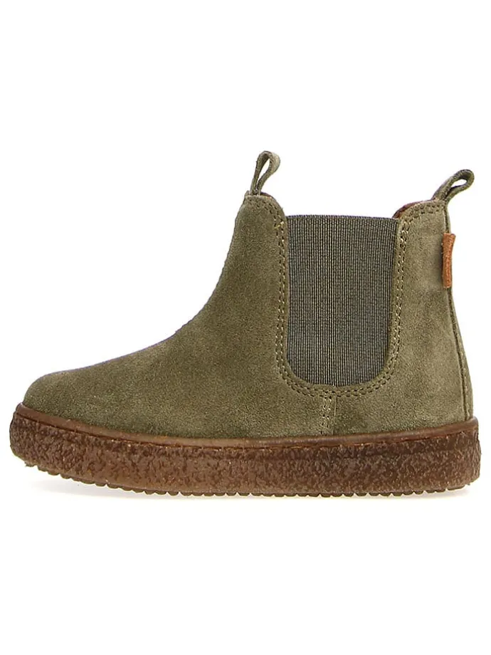 Leder-Chelsea-Boots "Figus" in Grün