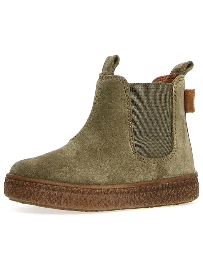 Leder-Chelsea-Boots "Figus" in Grün