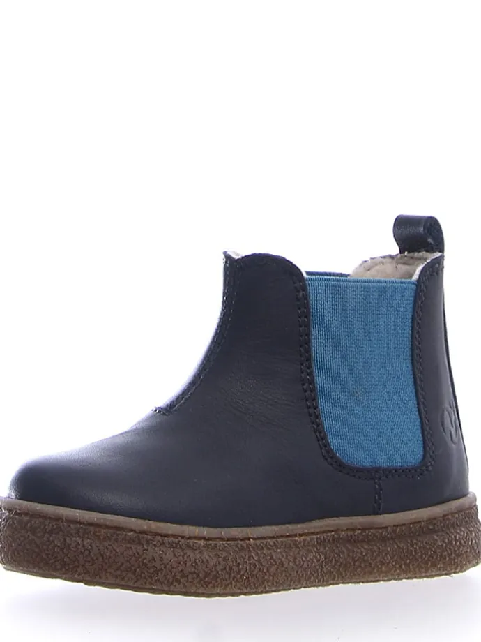 Leder-Chelsea-Boots "Filus" in Dunkelblau