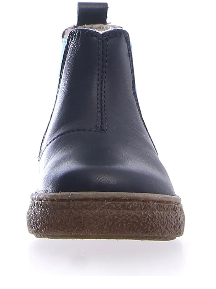 Leder-Chelsea-Boots "Filus" in Dunkelblau