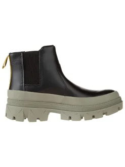 Leder-Chelsea-Boots "Hardwear" in Schwarz