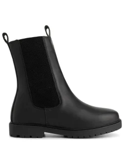 Leder-Chelsea-Boots "Herning" in Schwarz