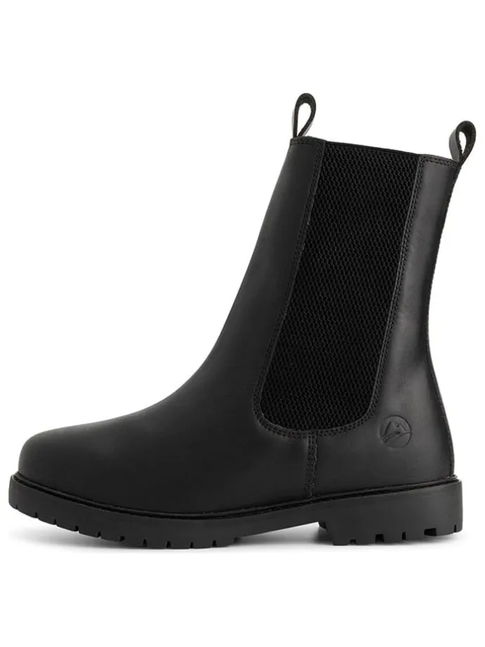 Leder-Chelsea-Boots "Herning" in Schwarz
