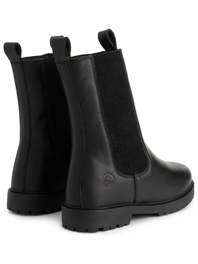 Leder-Chelsea-Boots "Herning" in Schwarz