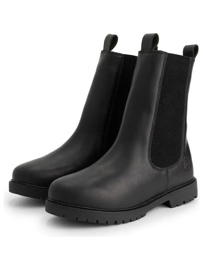 Leder-Chelsea-Boots "Herning" in Schwarz