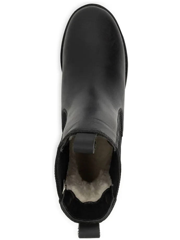 Leder-Chelsea-Boots "Herning" in Schwarz