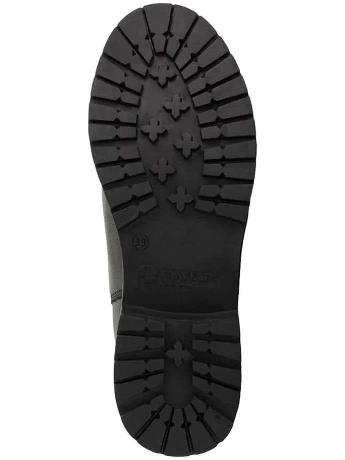 Leder-Chelsea-Boots "Herning" in Schwarz