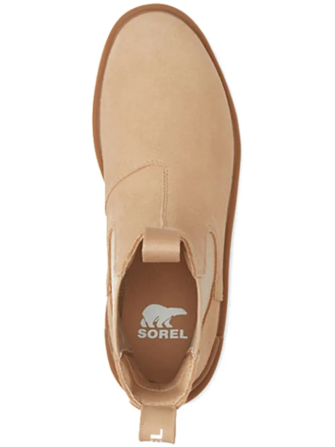 Leder-Chelsea-Boots "Hi-Line" in Beige