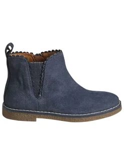 Leder-Chelsea-Boots in Blau