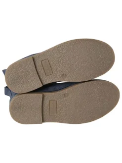 Leder-Chelsea-Boots in Blau