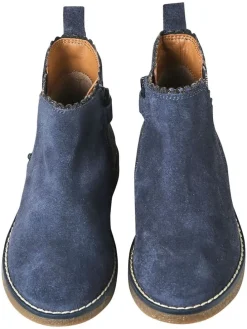 Leder-Chelsea-Boots in Blau