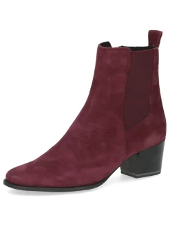 Leder-Chelsea-Boots in Bordeaux