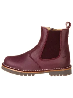 Leder-Chelsea-Boots in Bordeaux