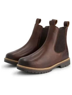 Leder-Chelsea-Boots in Braun