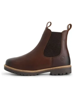 Leder-Chelsea-Boots in Braun
