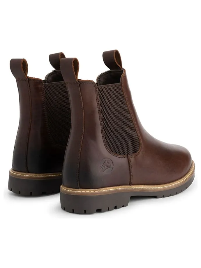 Leder-Chelsea-Boots in Braun