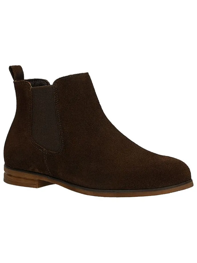 Leder-Chelsea-Boots in Braun
