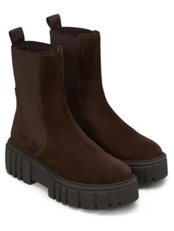 Leder-Chelsea-Boots in Braun