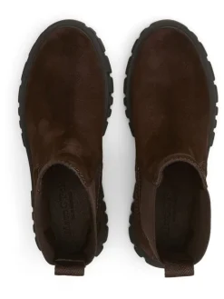 Leder-Chelsea-Boots in Braun