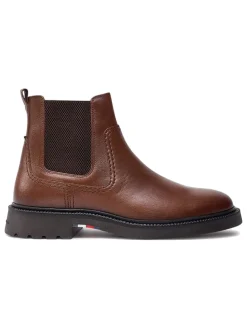 Leder-Chelsea-Boots in Braun