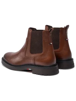 Leder-Chelsea-Boots in Braun