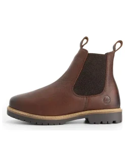 Leder-Chelsea-Boots in Braun
