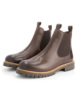 Leder-Chelsea-Boots in Braun