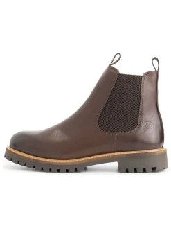 Leder-Chelsea-Boots in Braun
