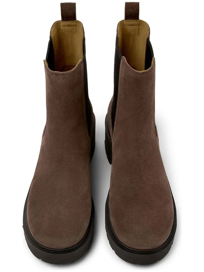 Leder-Chelsea-Boots in Braun